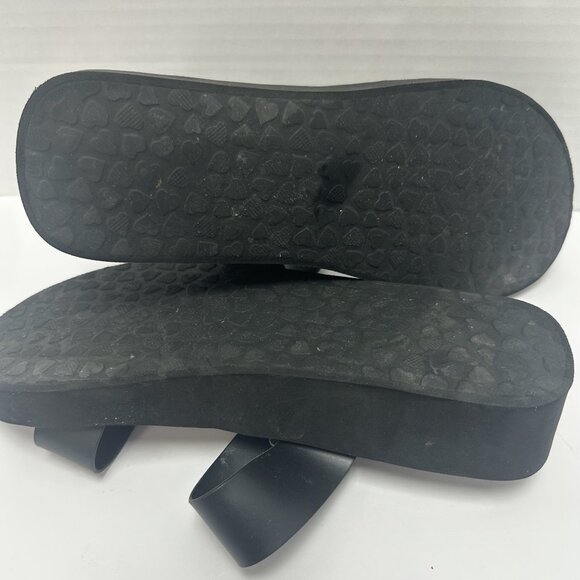 Brighton Women's Black Sandals Size 9 Slip on Double Strap Leather Boho - Picture 6 of 6